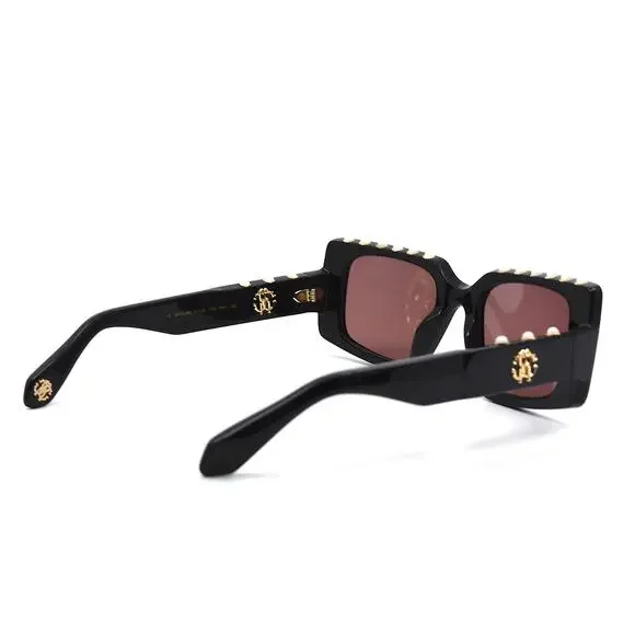 NEW ROBERTO CAVALLI SRC039S 700Y BLACK PURPLE LENS AUTHENTIC SUNGLASSES - Picture 8 of 13